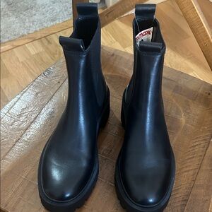 Black Leather Womens Boots